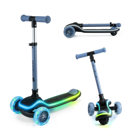 Biciclete, trotinete si triciclete - TROTINETA CU LUMINI KINDERKRAFT RAKET, BLUE
