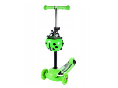 Jucarii de exterior si gradina - TROTINETA MALPLAY BUBURUZA TIP SCOOTER CU 3 ROTI VERDE