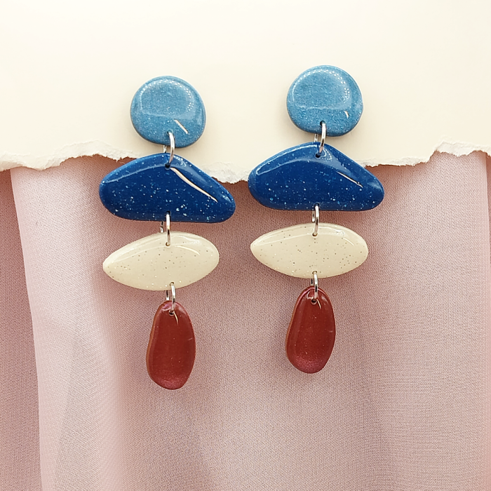 Cercei statement handmade lut polimeric Mierador – Anse Noire [2]