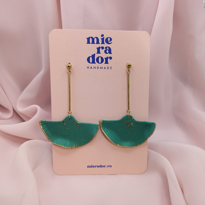 Cercei statement Ginkgo Aurelia handmade [2]