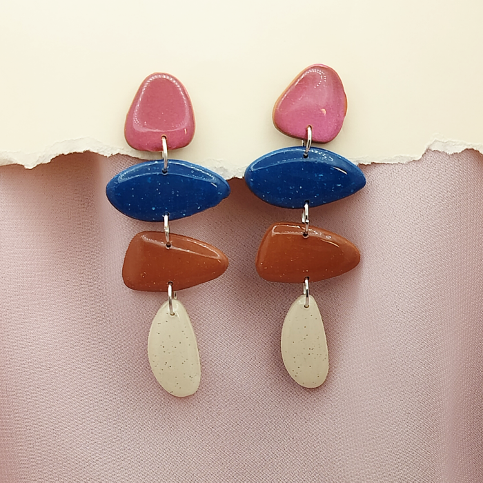 Cercei statement handmade Mierador – Pink Sands [2]