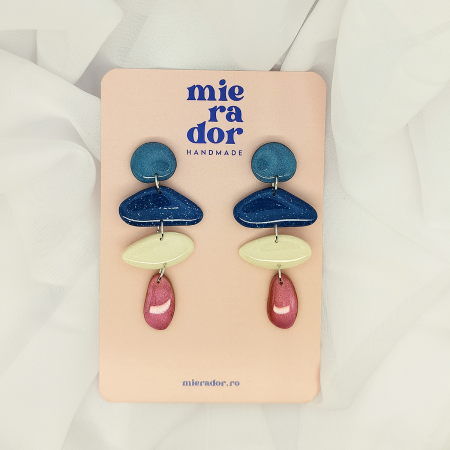 Cercei - Cercei statement handmade lut polimeric Mierador – Anse Noire