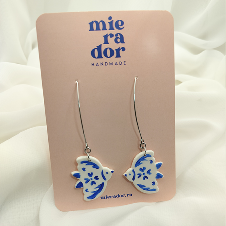 Cercei - Cercei pasari albastre