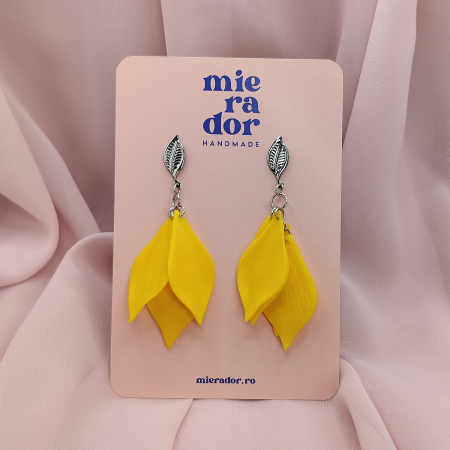 Cercei - Cercei petale Solea handmade – Mierador