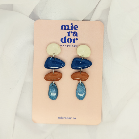 Cercei - Cercei statement handmade Mierador – Azul