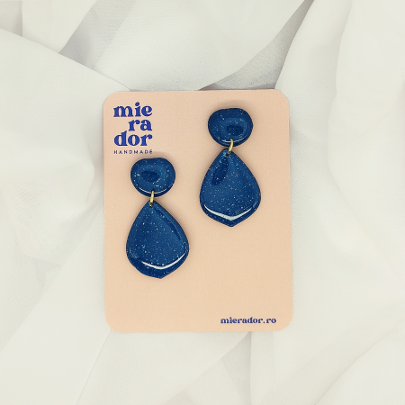 Cercei - Cercei statement handmade Mierador – Obsidian Drop