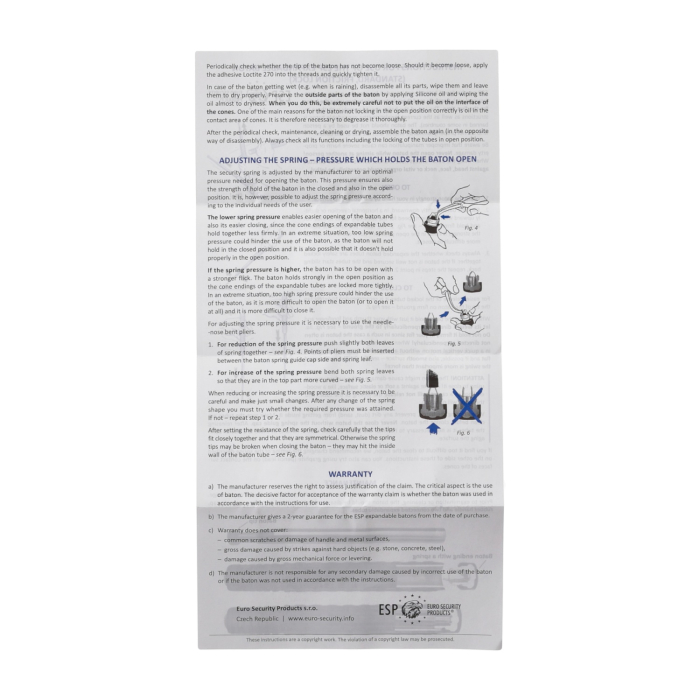 Baston telescopic ESP 21" silver, 53cm [7]