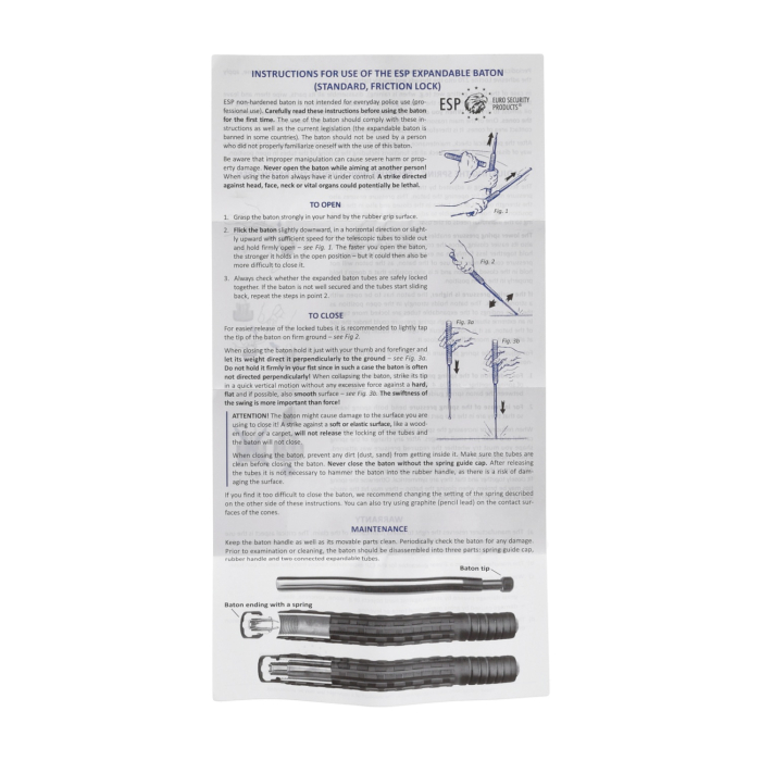 Baston telescopic ESP 21" silver, 53cm [6]
