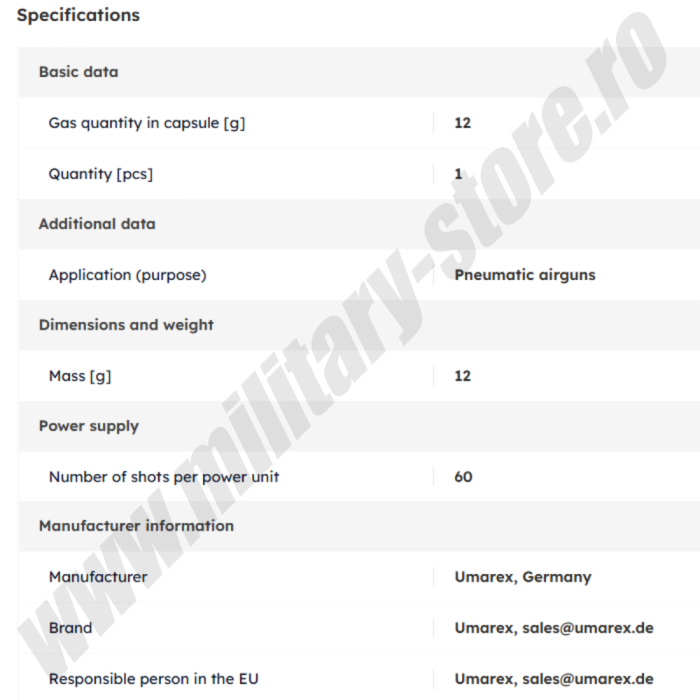 Capsulă CO2 Umarex 12 g [3]