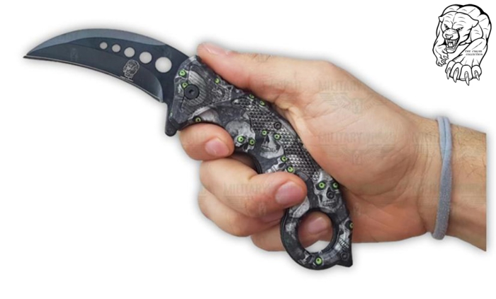 Cuțit Karambit Cougar Collection Grey Skull [6]