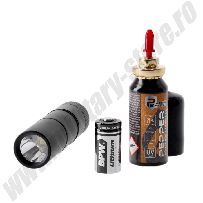 Lansator de gaz piper P2P PGS II KIT cu lanternă, negru [3]