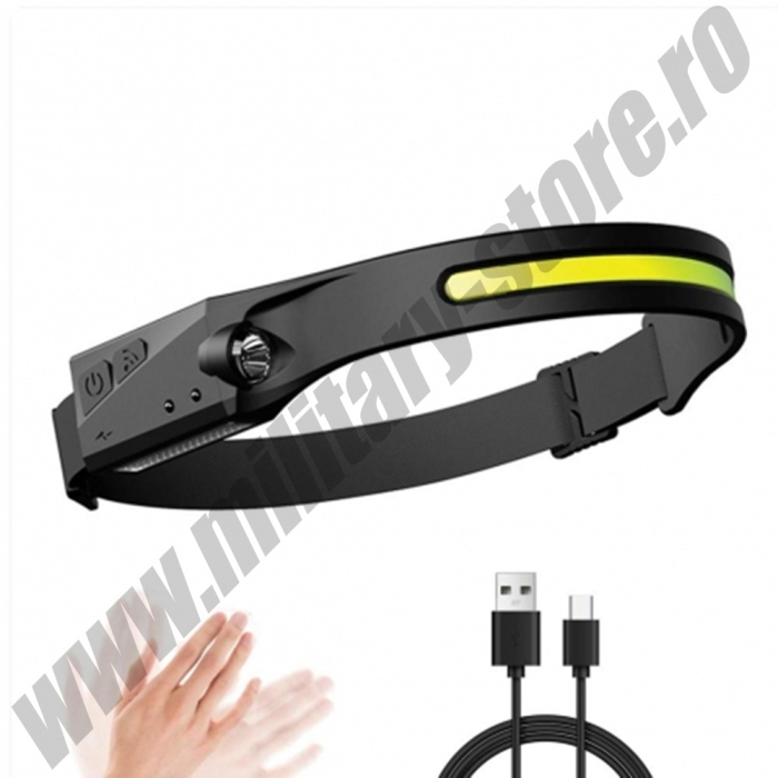 Lanternă de cap cu bandă led, 350lm [7]
