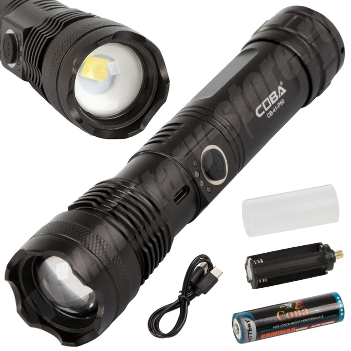 Lanternă LED Coba CB-41, reîncărcabilă prin USB, profesională, 1000lm [2]
