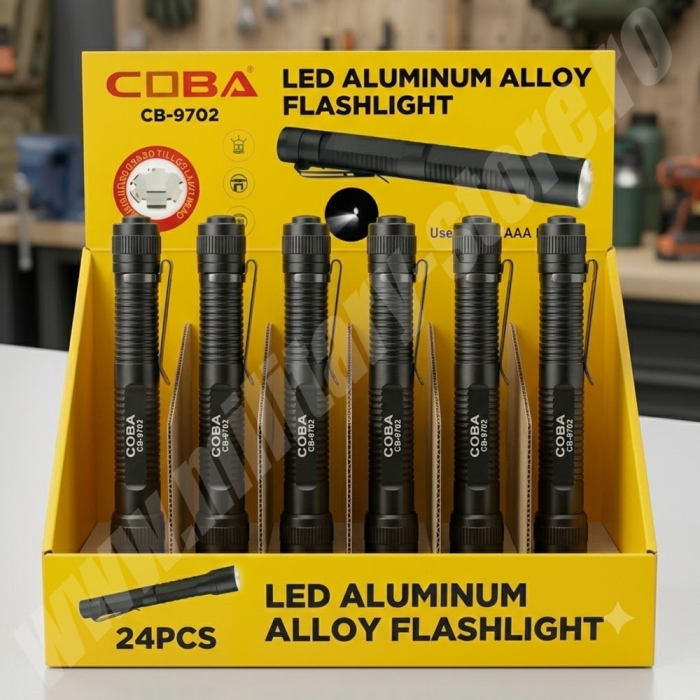Mini lanterna Coba 9702 cu zoom, corp aluminiu [3]