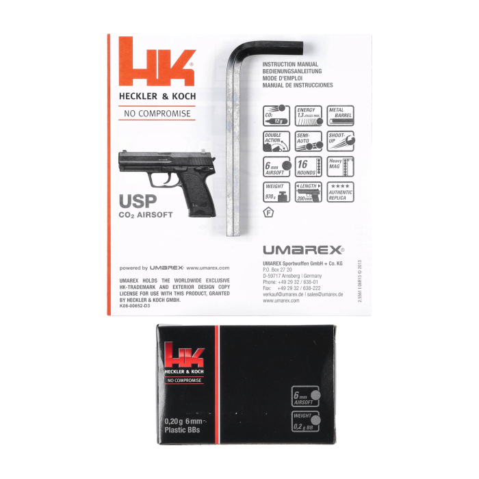 Pistol airsoft ASG H&K Heckler&Koch USP 6 mm CO2, 1.3J [9]
