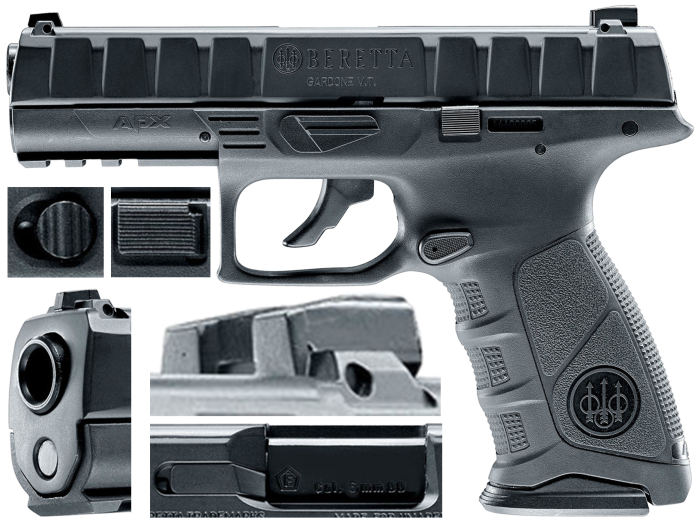 Pistol airsoft Beretta Umarex APX CO2, 1,3J, Blow-Back [10]