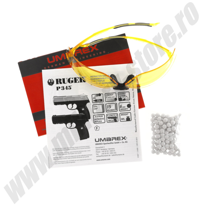 Pistol airsoft Ruger P345 BK CO2 Fixed Slide 1.9J [9]