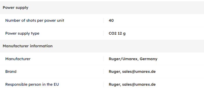 Pistol airsoft Ruger P345 BK CO2 Fixed Slide 2.8J [11]