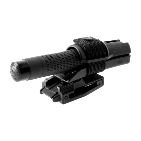 Echipamente tactice - Baston telescopic ESP Ergonomic 18" negru călit, cu suport BH-54, 45cm