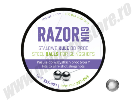 Survival & Outdoor - Borcan 100 bile prastie Razor Gun 7mm
