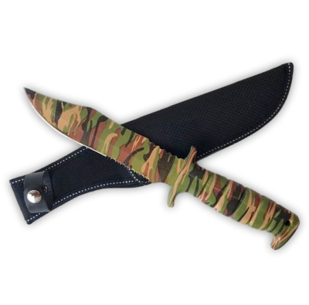 Cutite lama fixa - Cuțit Cougar Collection Total Camo V din oțel inoxidabil 440 antireflex