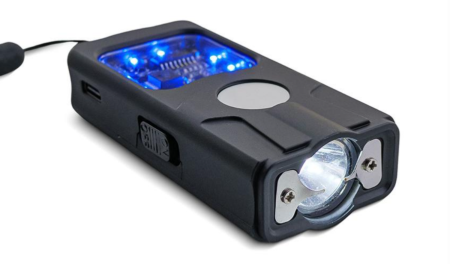 Electrosocuri - Electroșoc cu lanternă și leduri albastre TW-2301