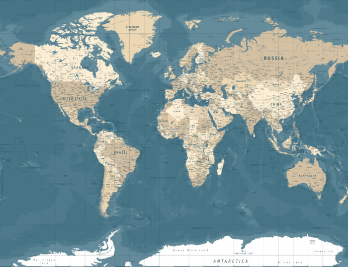 Fototapet copii premium Milton Atelier Atlas design cartografic de poveste de lux [2]