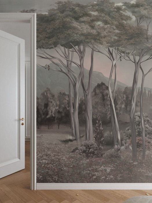 Fototapet premium Milton Atelier Milton Meadow design floral roz pastel de lux [2]