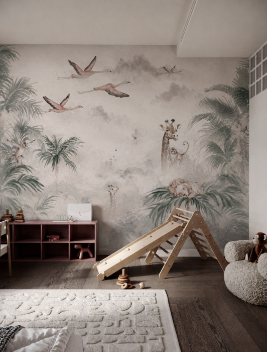 Fototapet copii premium monobloc Safari Moment Milton Atelier [3]