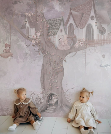 TAPET - Fototapet copii premium Milton Atelier Casa din Copac design ilustrativ natura de lux