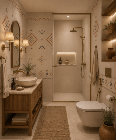 BAIE - Fototapet premium Milton Atelier Ethnic design geometric etnic de lux teracota