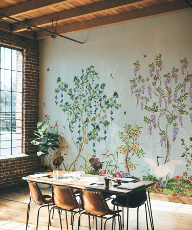 Mural Artistry (Fototapet / Peisaje Panoramice) - Tapet de lux Wisteria Garden de la Milton Atelier
