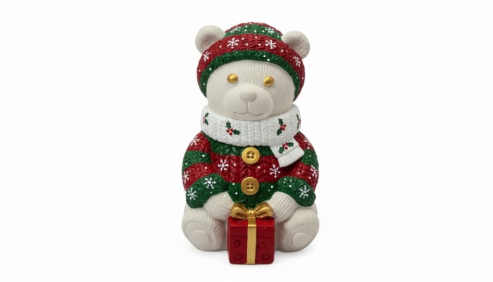 Ursulet cu cadou de Craciun (15 cm) [1]