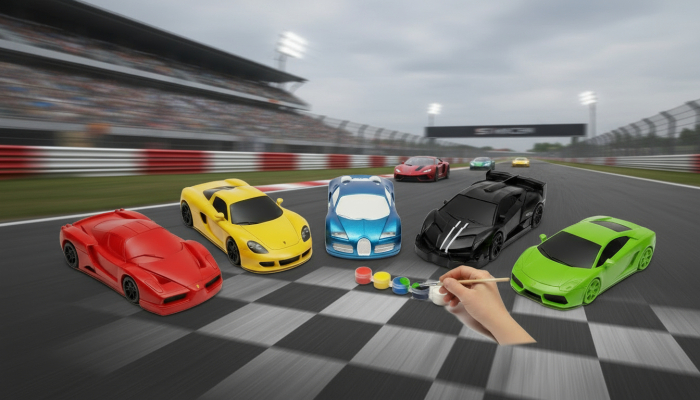 Set 5 Mașini Sport 3D din Ipsos pentru Pictat – Detalii Realiste [2]