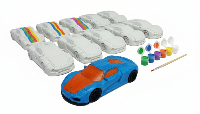 Set creativ petrecere si grupuri copii – Pictura pe masini 3D din ipsos [1]