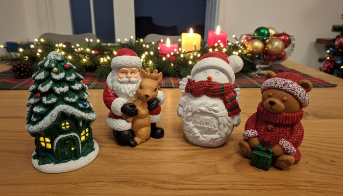 Set creativ Craciun pentru copii pictura pe figurine de ipsos 3D [2]