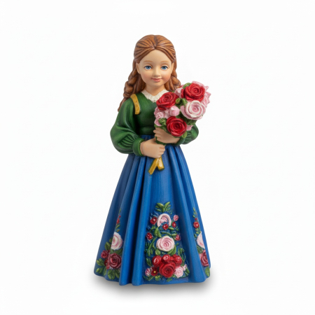 Figurine de ipsos - figurina-ipsos-fata-cu-flori