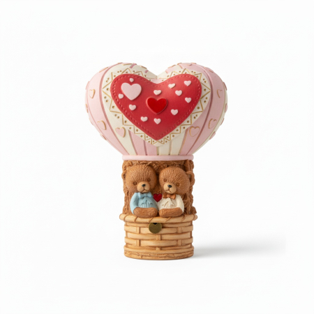 Figurine de ipsos - set-pictura-ipsos-ursuleti-balon-cu-aer-cald