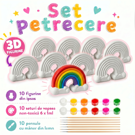Seturi pentru grupuri si petreceri - set-pictura-ipsos-3d-pentru-petreceri-copii-10-Curcubeu