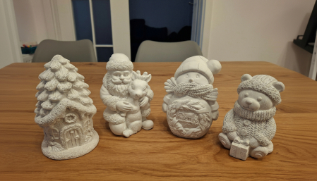 Set creativ Craciun pentru copii pictura pe figurine de ipsos 3D [3]