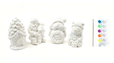 Set creativ Craciun pentru copii pictura pe figurine de ipsos 3D [2]