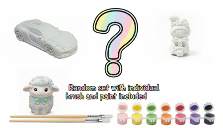 Seturi pentru grupuri si petreceri - Set pictură 3D personalizabil pentru grupuri si petreceri copii – 14 figurine ipsos la alegere, pensule și vopsele non-toxice