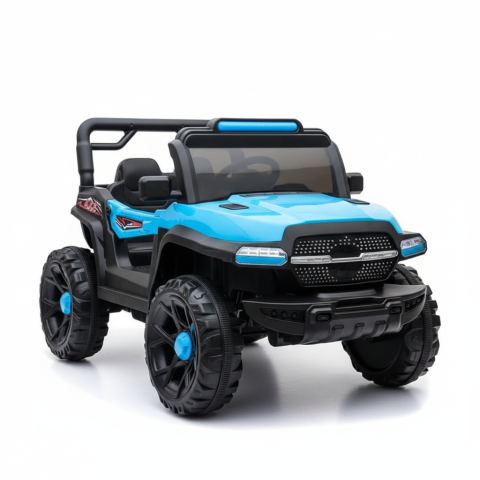 Masini electrice pentru copii - Masina electrica pentru copii 2-9 ani, 12V, 380W, cu telecomanda, MP3, lumini si sunete, albastru