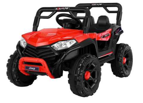 Masina electrica pentru copii tip Jeep, MP3, lumini si sunete, rosu