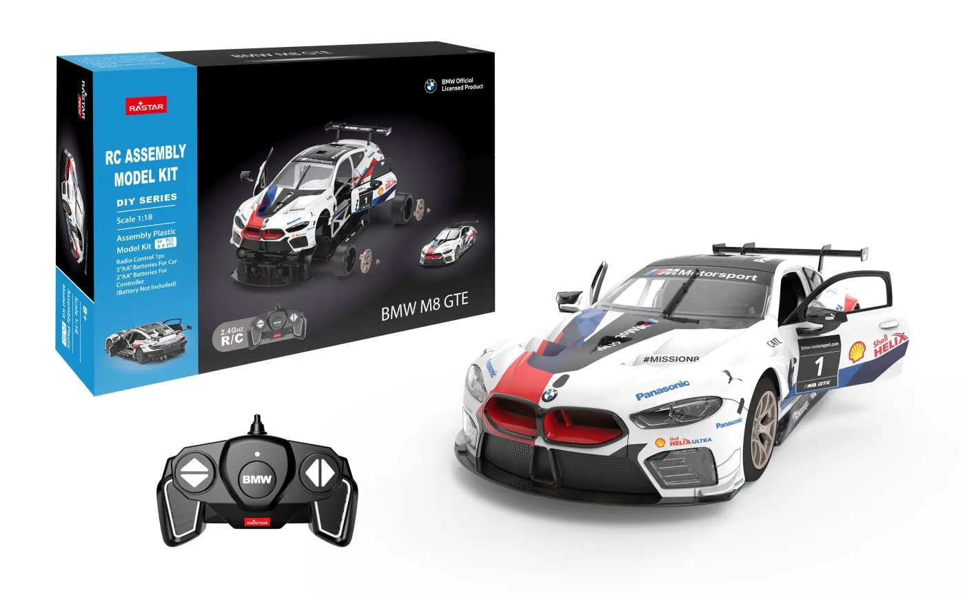 Masinuta Construibila Cu Telecomanda BMW M8 GTE Scara 1 La 18 [9]