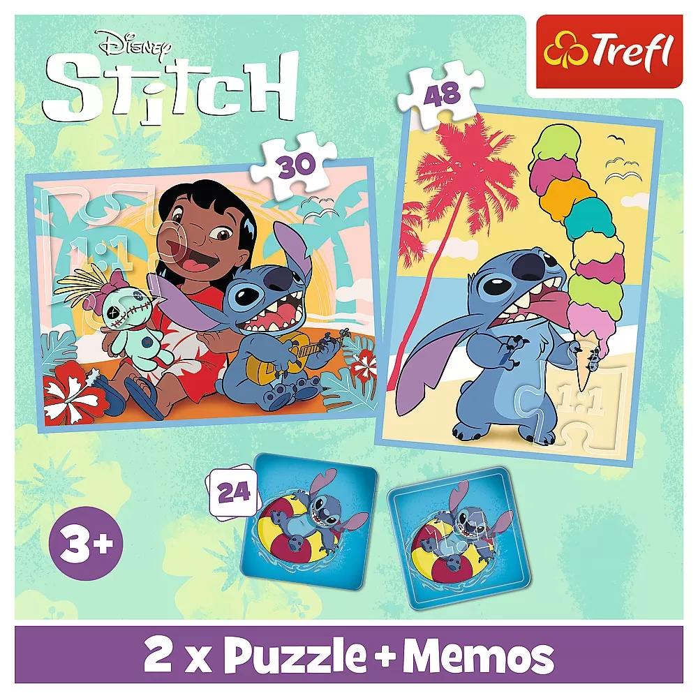 Puzzle Trefl 2in1 MEMO Moomin Disney Stitch Lilo [5]