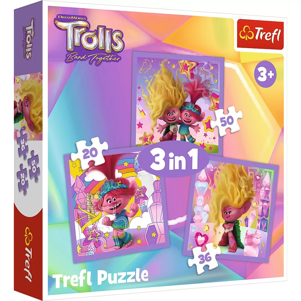 Puzzle Trefl 3in1 Trolii Fericiti [1]