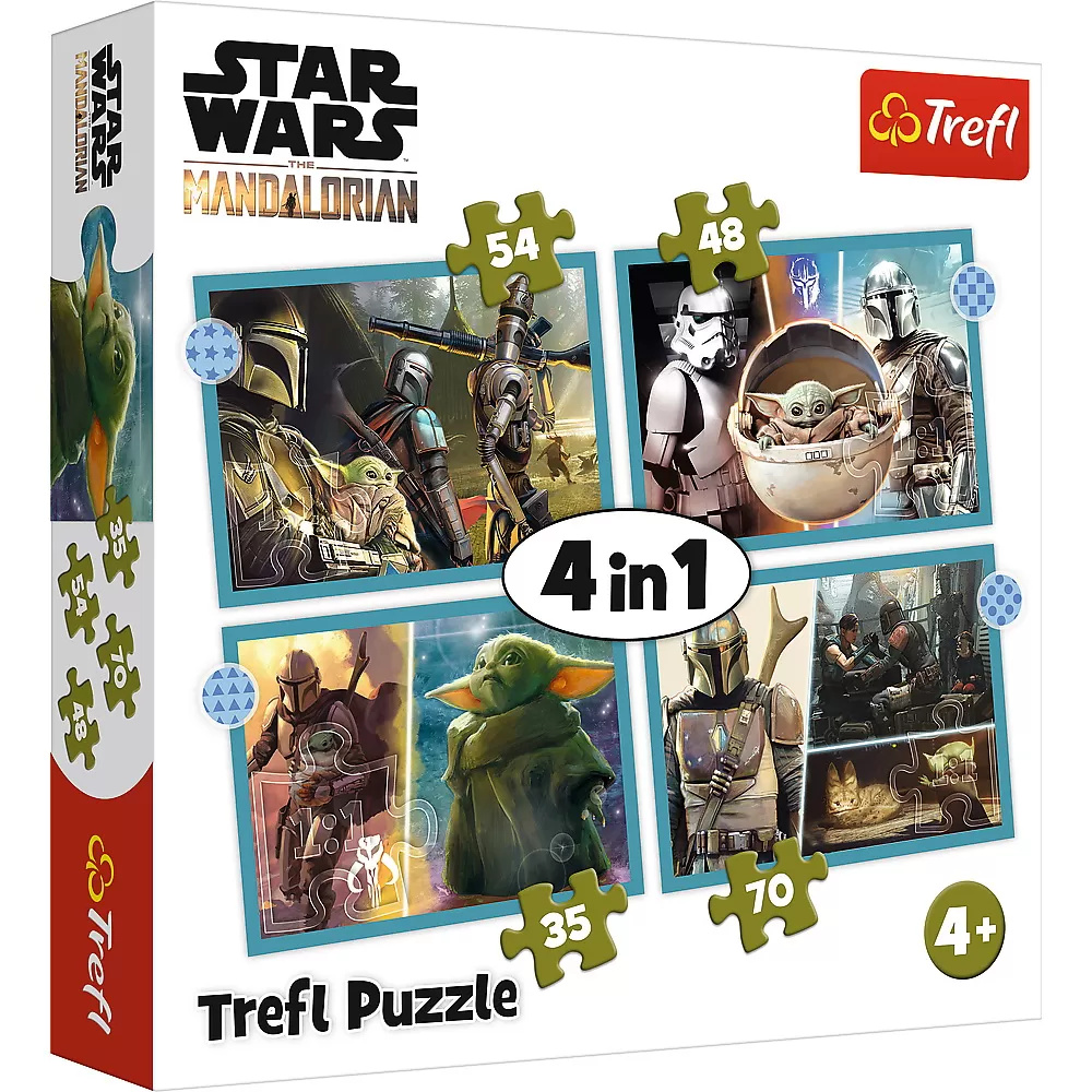 Puzzle Trefl 4in1 Star Wars - Mandalorianul [1]