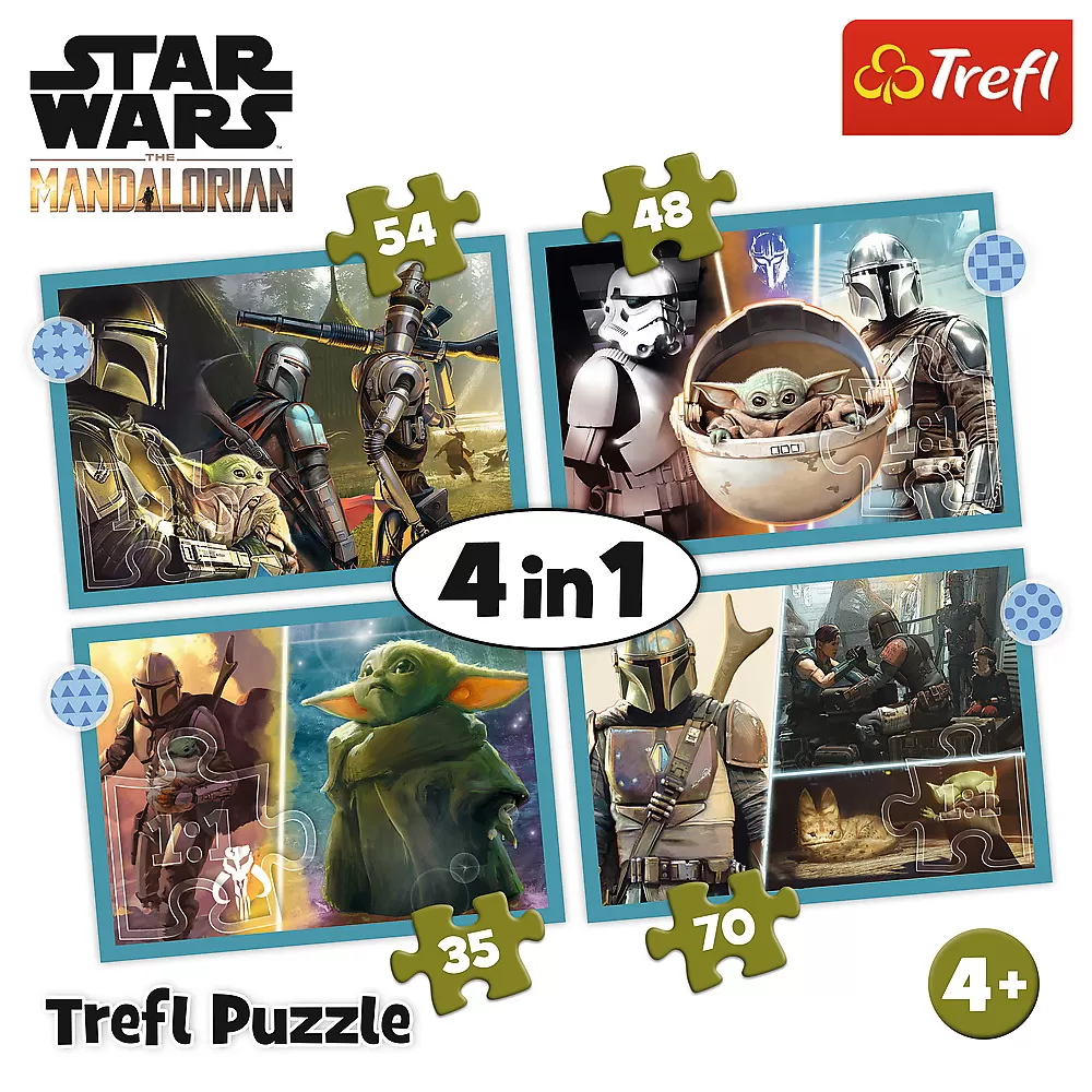 Puzzle Trefl 4in1 Star Wars - Mandalorianul [6]