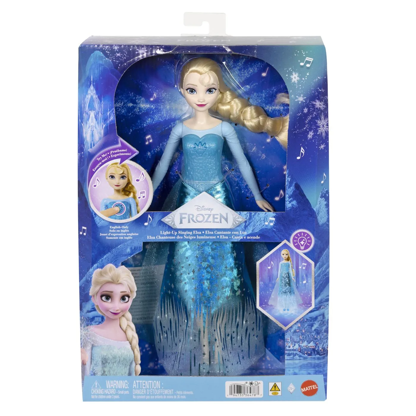 Frozen - Papusa Elsa Cu Muzica Si Lumini Disney Frozen , 3+